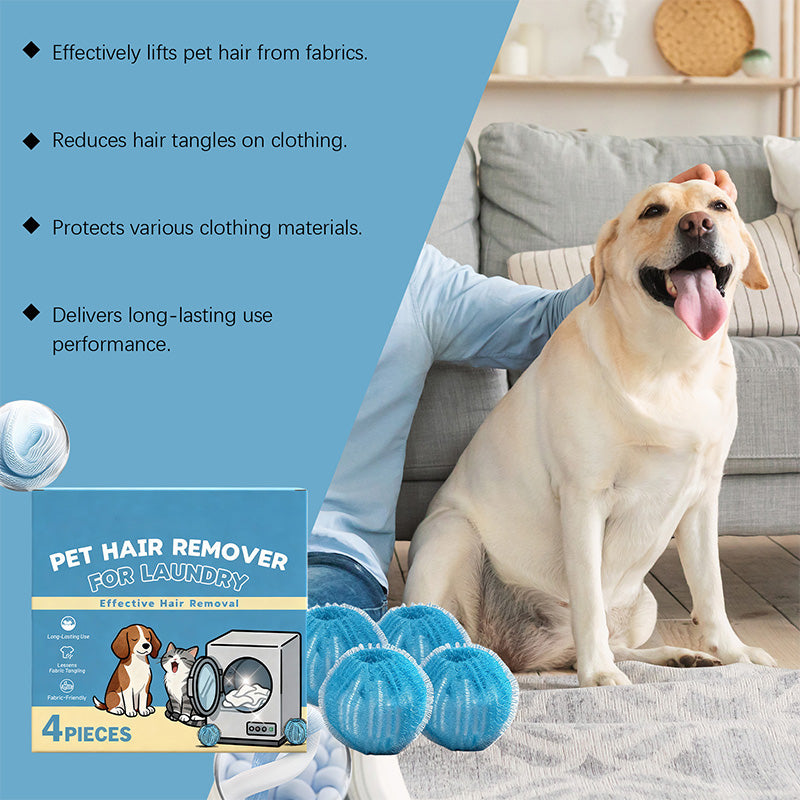 ⏳Buy 1 get 1 Free 🔥 4-Pack Scented Pet Hair Remover Laundry Balls – Fresh & Clean