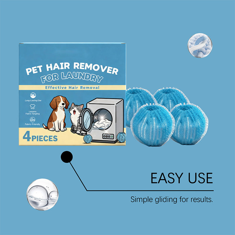 ⏳Buy 1 get 1 Free 🔥 4-Pack Scented Pet Hair Remover Laundry Balls – Fresh & Clean