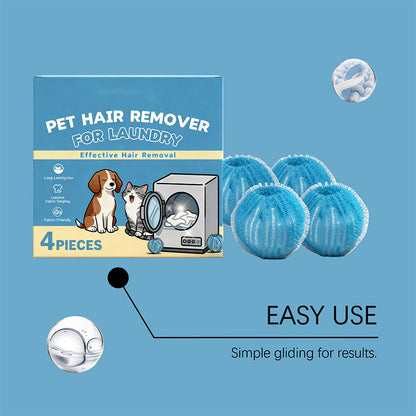 ⏳Buy 1 get 1 Free 🔥 4-Pack Scented Pet Hair Remover Laundry Balls – Fresh & Clean