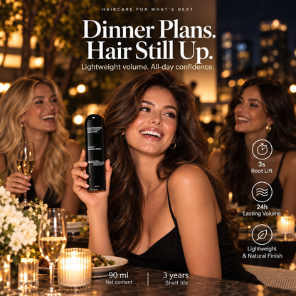 🎉50% Off! 👩 Peach-scented volumizing & setting spray—for lightweight, bouncy hair and long-lasting hold.